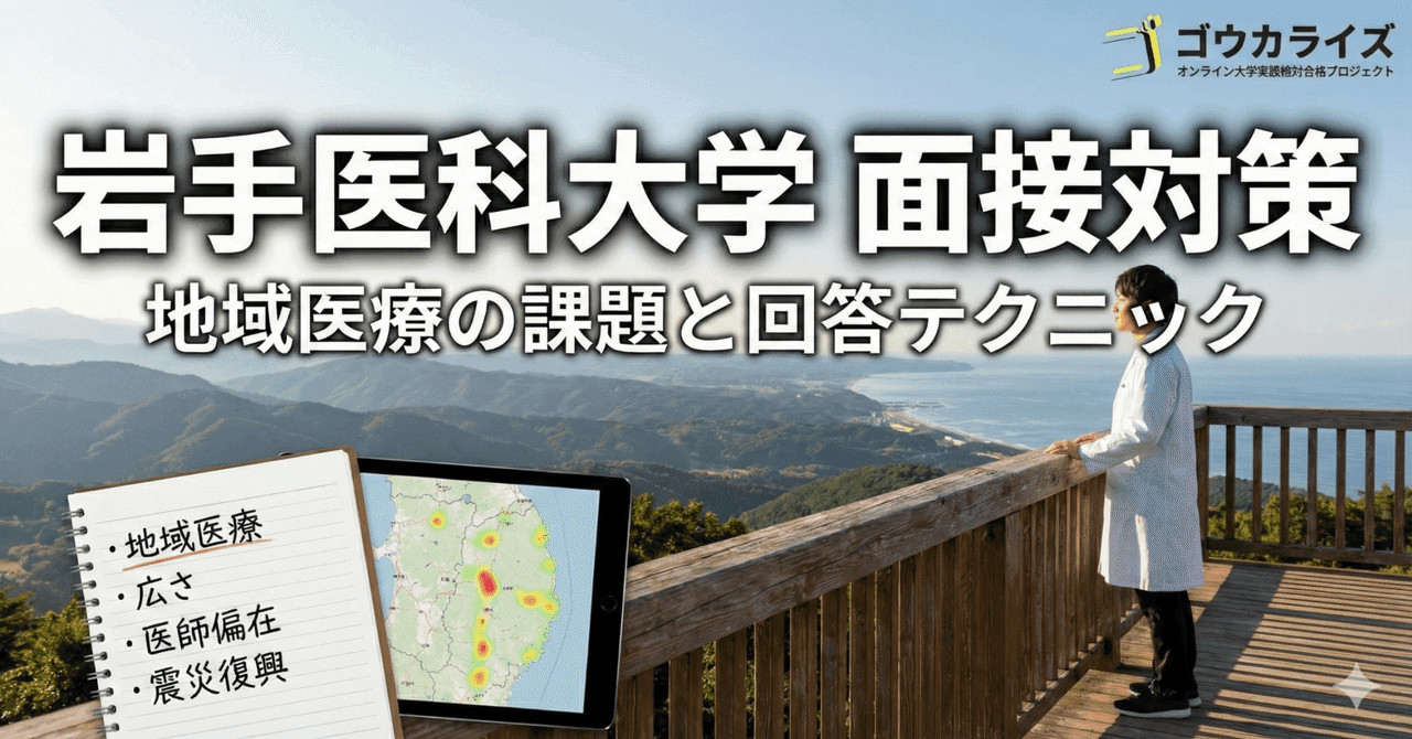 【岩手医科大学】面接で差がつく「岩手の地域医療」基礎知識|医師偏在・震災復興