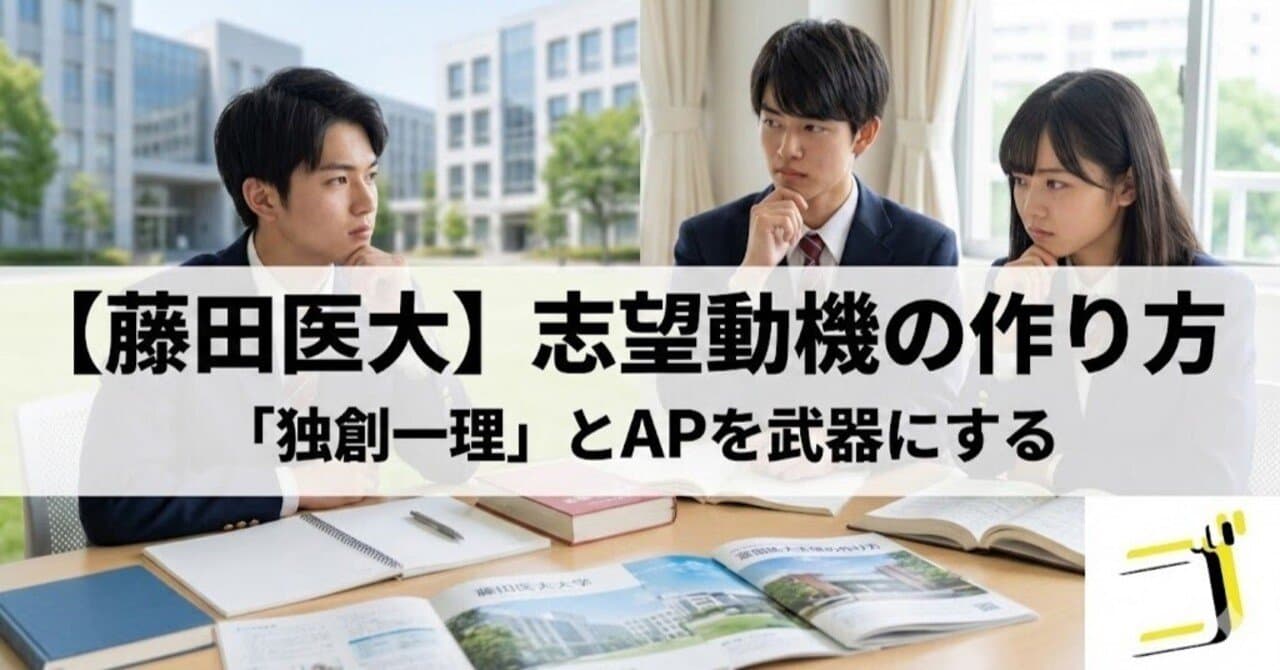 【藤田医大】志望動機の作り方—「独創一理」とアドミッション・ポリシーを武器にする